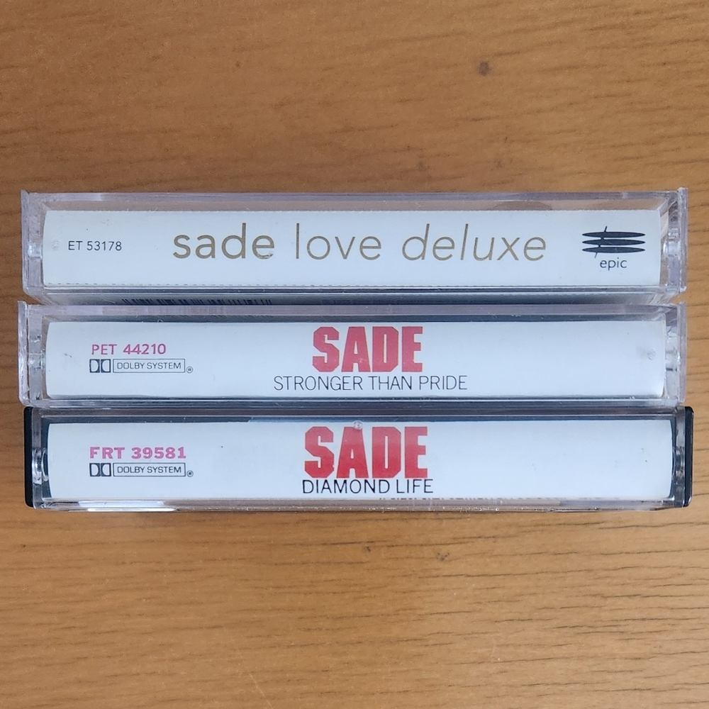 Sade - Love Deluxe, Stronger Than Pride, Diamond Life 80s 90s Tapes (Lot of 3) 